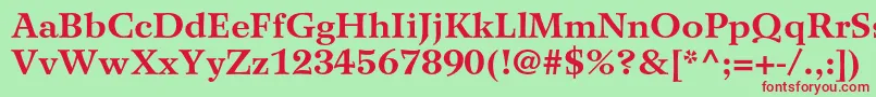 WilkeltstdBold Font – Red Fonts on Green Background