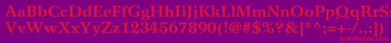 WilkeltstdBold Font – Red Fonts on Purple Background