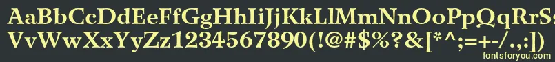 フォントWilkeltstdBold – 黒い背景に黄色の文字