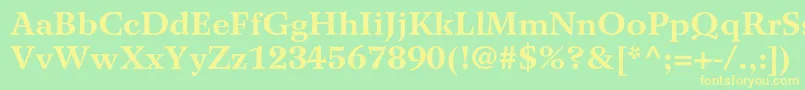 WilkeltstdBold Font – Yellow Fonts on Green Background