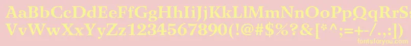 WilkeltstdBold-Schriftart – Gelbe Schriften auf rosa Hintergrund