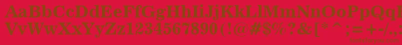 News701BoldBt Font – Brown Fonts on Red Background