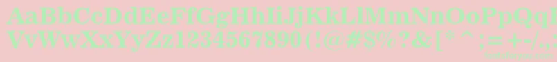 News701BoldBt Font – Green Fonts on Pink Background