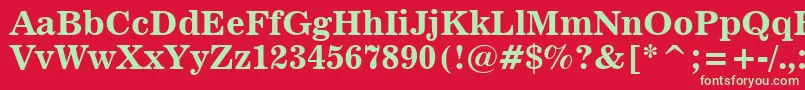 News701BoldBt Font – Green Fonts on Red Background