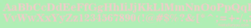 fuente News701BoldBt – Fuentes Rosadas Sobre Fondo Verde