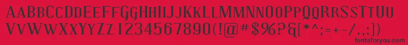 CovingtonScExp Font – Black Fonts on Red Background