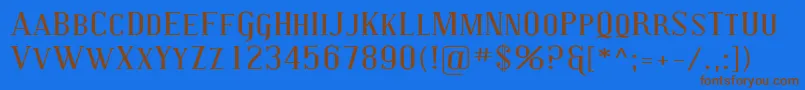 CovingtonScExp Font – Brown Fonts on Blue Background