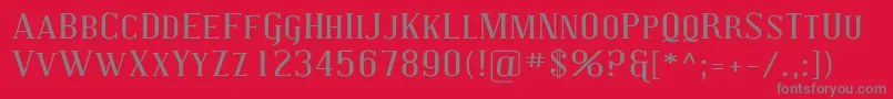CovingtonScExp Font – Gray Fonts on Red Background