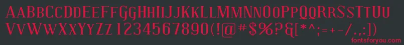 CovingtonScExp Font – Red Fonts on Black Background