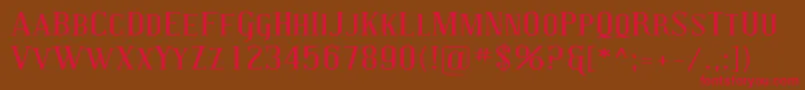 CovingtonScExp Font – Red Fonts on Brown Background