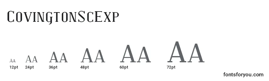 CovingtonScExp Font Sizes