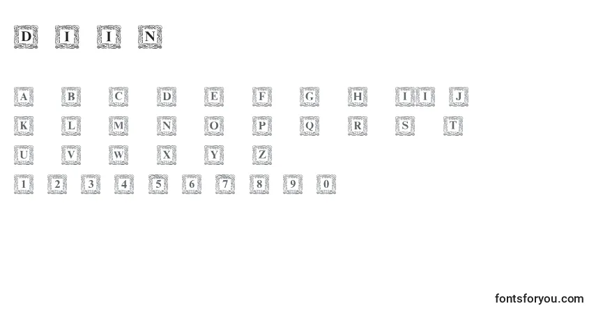 Czcionka DsInitNormal – alfabet, cyfry, specjalne znaki