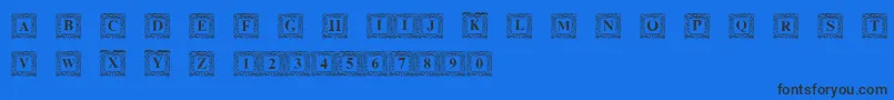 DsInitNormal Font – Black Fonts on Blue Background