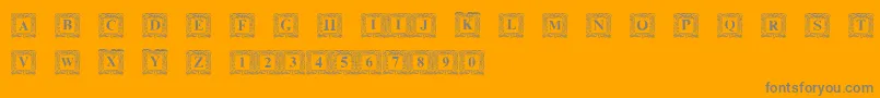 Шрифт DsInitNormal – серые шрифты на оранжевом фоне