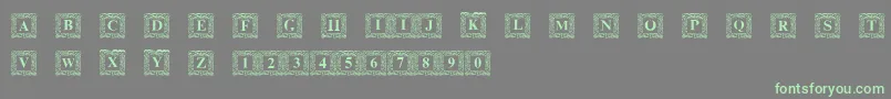 DsInitNormal-Schriftart – Grüne Schriften auf grauem Hintergrund