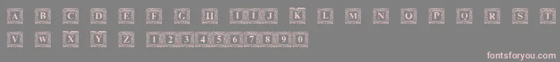 DsInitNormal-fontti – vaaleanpunaiset fontit harmaalla taustalla