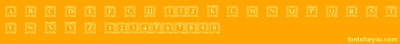 Шрифт DsInitNormal – жёлтые шрифты на оранжевом фоне
