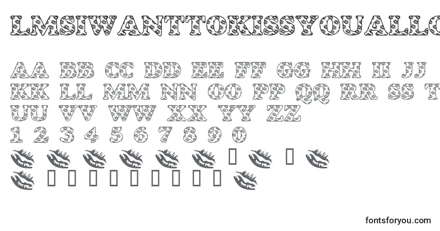 Шрифт LmsIWantToKissYouAllOver – алфавит, цифры, специальные символы