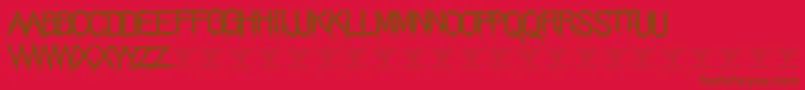 ThegrimraidersRegular Font – Brown Fonts on Red Background