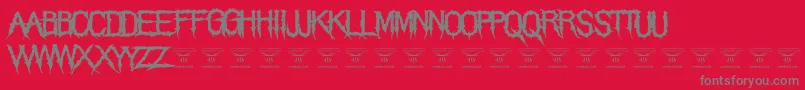 ThegrimraidersRegular Font – Gray Fonts on Red Background