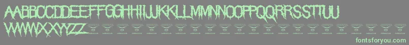 ThegrimraidersRegular Font – Green Fonts on Gray Background