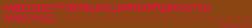 ThegrimraidersRegular Font – Red Fonts on Brown Background