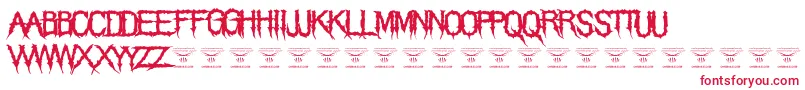 ThegrimraidersRegular Font – Red Fonts on White Background