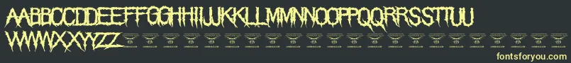 More about ThegrimraidersRegular Font ThegrimraidersRegular Font – Yellow Fonts on Black Background