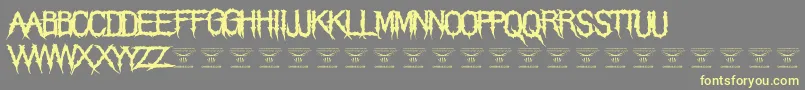 ThegrimraidersRegular Font – Yellow Fonts on Gray Background