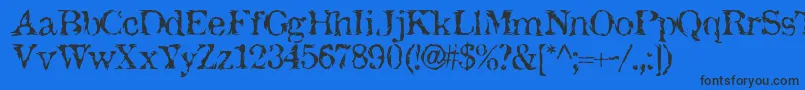 JackTheHipper Font – Black Fonts on Blue Background