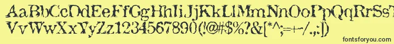 JackTheHipper Font – Black Fonts on Yellow Background