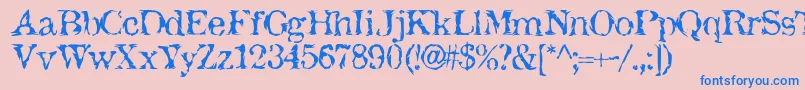 JackTheHipper Font – Blue Fonts on Pink Background