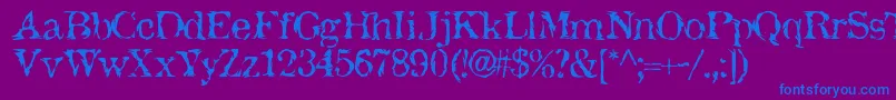 JackTheHipper Font – Blue Fonts on Purple Background