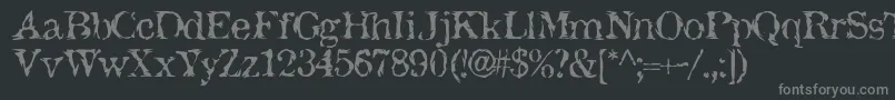 JackTheHipper Font – Gray Fonts on Black Background