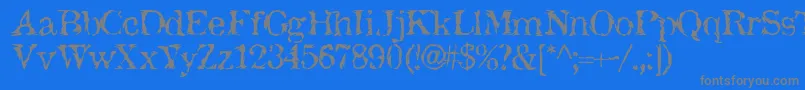 JackTheHipper Font – Gray Fonts on Blue Background