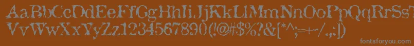 JackTheHipper Font – Gray Fonts on Brown Background