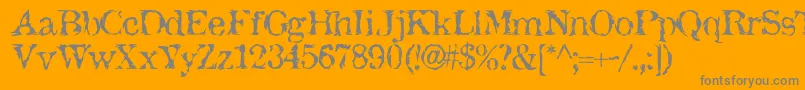 JackTheHipper Font – Gray Fonts on Orange Background