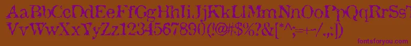 fuente JackTheHipper – Fuentes Moradas Sobre Fondo Marrón