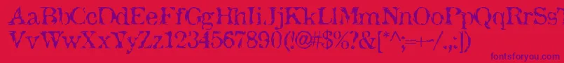 JackTheHipper Font – Purple Fonts on Red Background