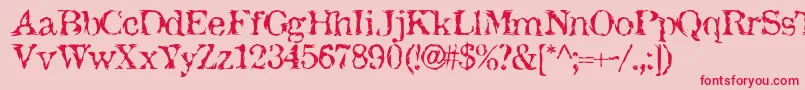 JackTheHipper Font – Red Fonts on Pink Background