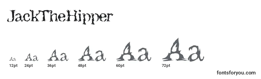 Размеры шрифта JackTheHipper