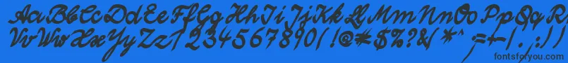 WolgastTwoBold Font – Black Fonts on Blue Background