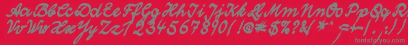 WolgastTwoBold Font – Gray Fonts on Red Background