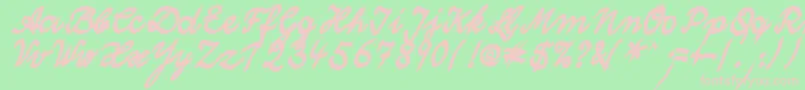 WolgastTwoBold Font – Pink Fonts on Green Background