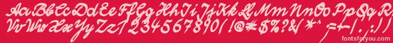 WolgastTwoBold Font – Pink Fonts on Red Background