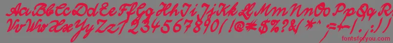 WolgastTwoBold Font – Red Fonts on Gray Background