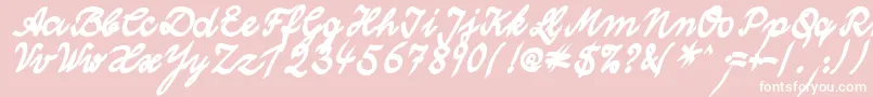 フォントWolgastTwoBold – ピンクの背景に白い文字