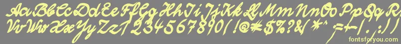 WolgastTwoBold Font – Yellow Fonts on Gray Background