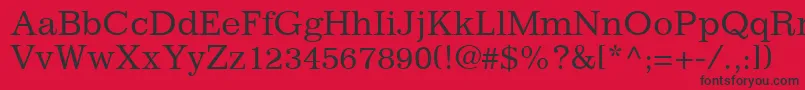 フォントClassicSsi – 赤い背景に黒い文字
