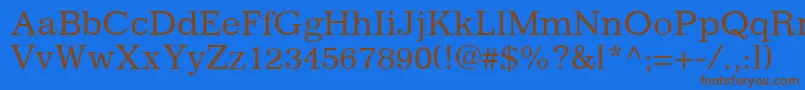 ClassicSsi Font – Brown Fonts on Blue Background